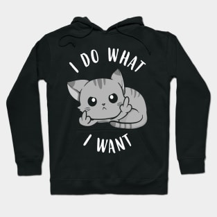 I Do What I Want Cat Rebel Hoodie